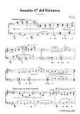 Liszt-Sonetto 47 del Petrarca,S.161 No.4