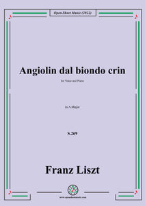 Liszt-Angiolin dal biondo crin,S.269,in A Major