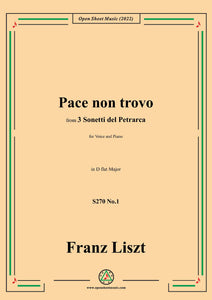 Liszt-Pace non trovo,S270 No.1,from 3 Sonetti del Petrarca