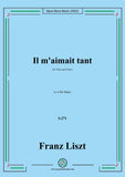 Liszt-Il m'aimait tant,S.271,in A falt Major