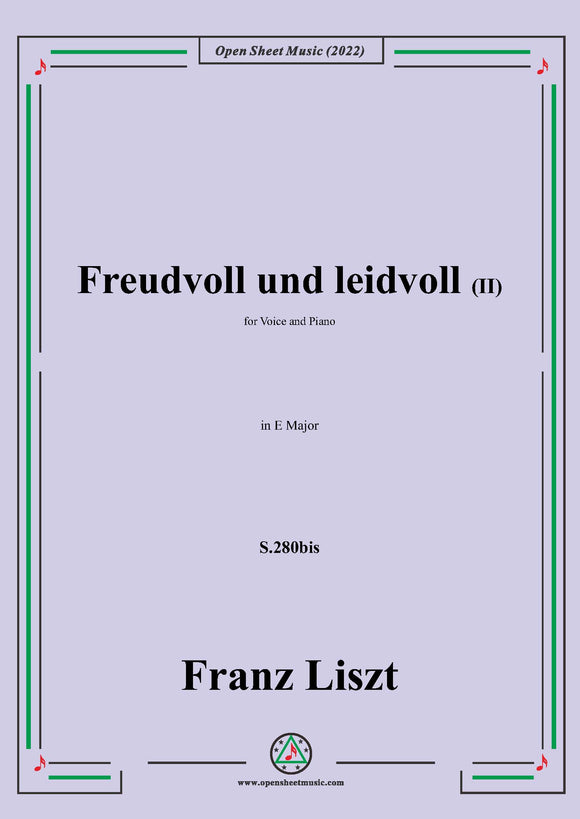 Liszt-Freudvoll und leidvoll II,S.280bis,in E Major