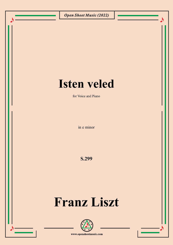 Liszt-Isten veled,S.299,in e minor,for Voice and Piano