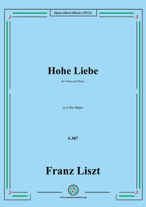 Liszt-Hohe Liebe,S.307,in A flat Major