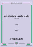 Liszt-Wie singt die Lerche schön,S.312,in G Major