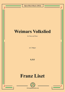 Liszt-Weimars Volkslied,S.313,in C Major