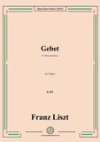 Liszt-Gebet,S.331,in F Major,for Voice and Piano