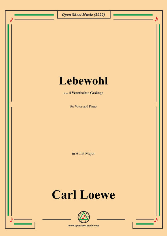Loewe-Lebewohl,in A flat Major
