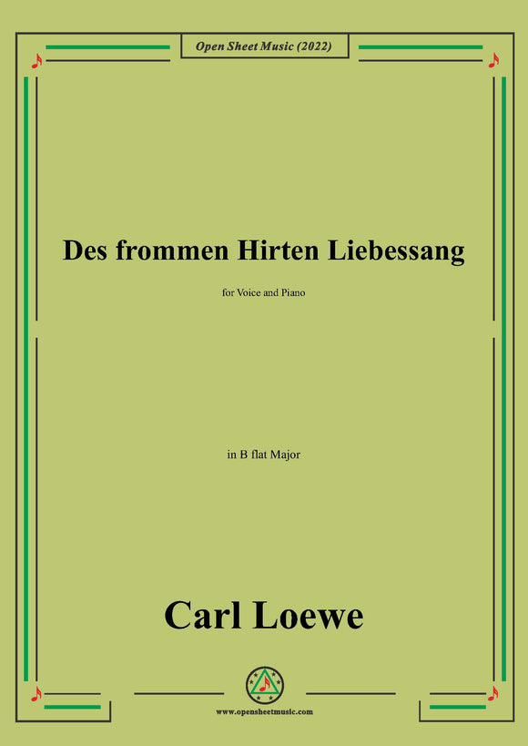 Loewe-Des frommen Hirten Liebessang