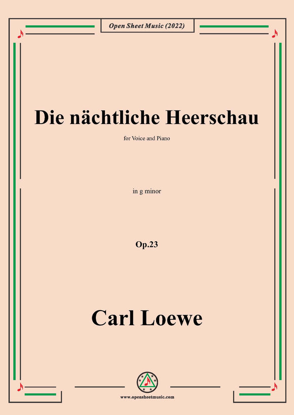 Loewe-Die nächtliche Heerschau,in g minor,Op.23