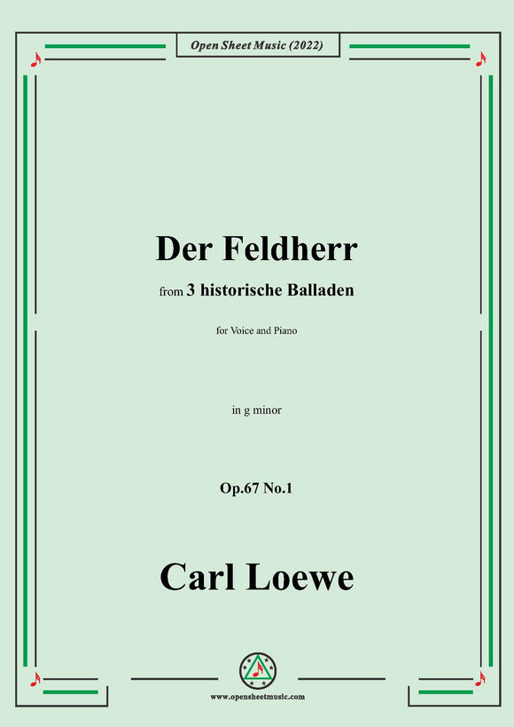 Loewe-Der Feldherr,in g minor,Op.67 No.1