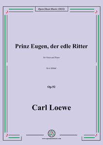 Loewe-Prinz Eugen der edle Ritter,in e minor,Op.92