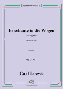 Loewe-Es schaute in die Wogen