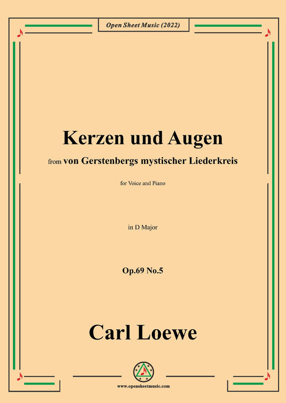Loewe-Kerzen und Augen,Op.69 No.5