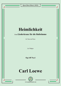 Loewe-Heimlichkeit,Op.145 No.4