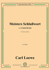 Loewe-Meisters Schlußwort