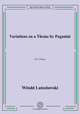 Lutosławski-Variations on a Theme by Paganini,for 2 Pianos