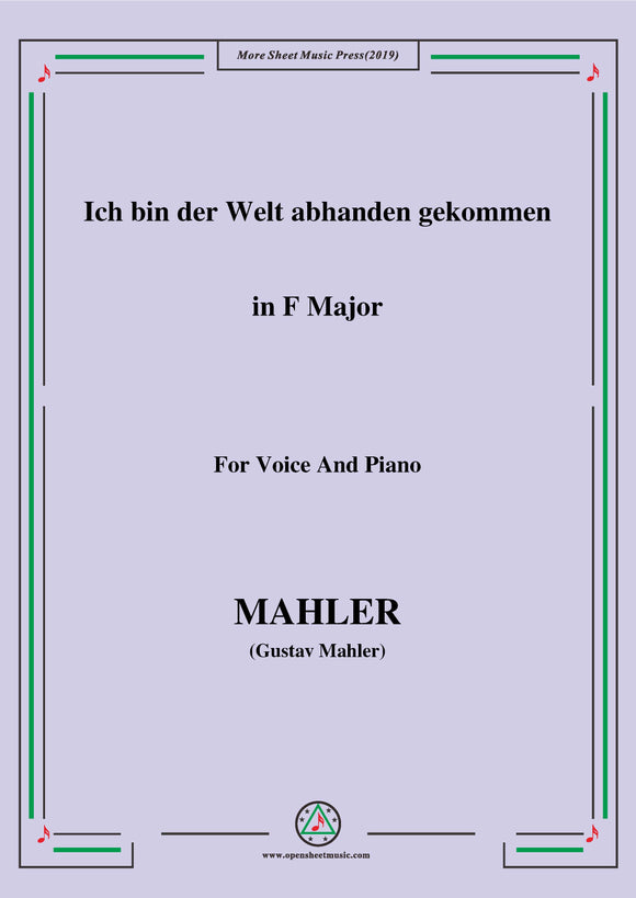 Mahler-Ich bin der Welt abhanden gekommen