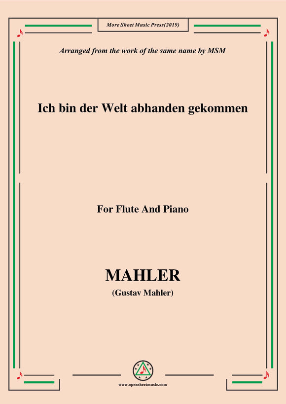 Mahler-Ich bin der Welt abhanden gekommen
