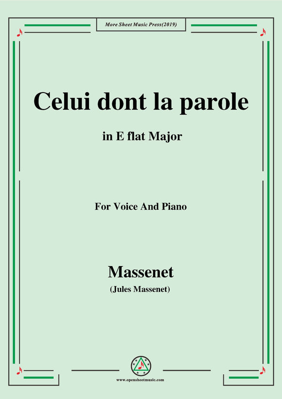 Massenet-Celui dont la parole,from 'Hérodiade'