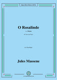 Massenet-O Rosalinde,from Manon,for Voice and Piano