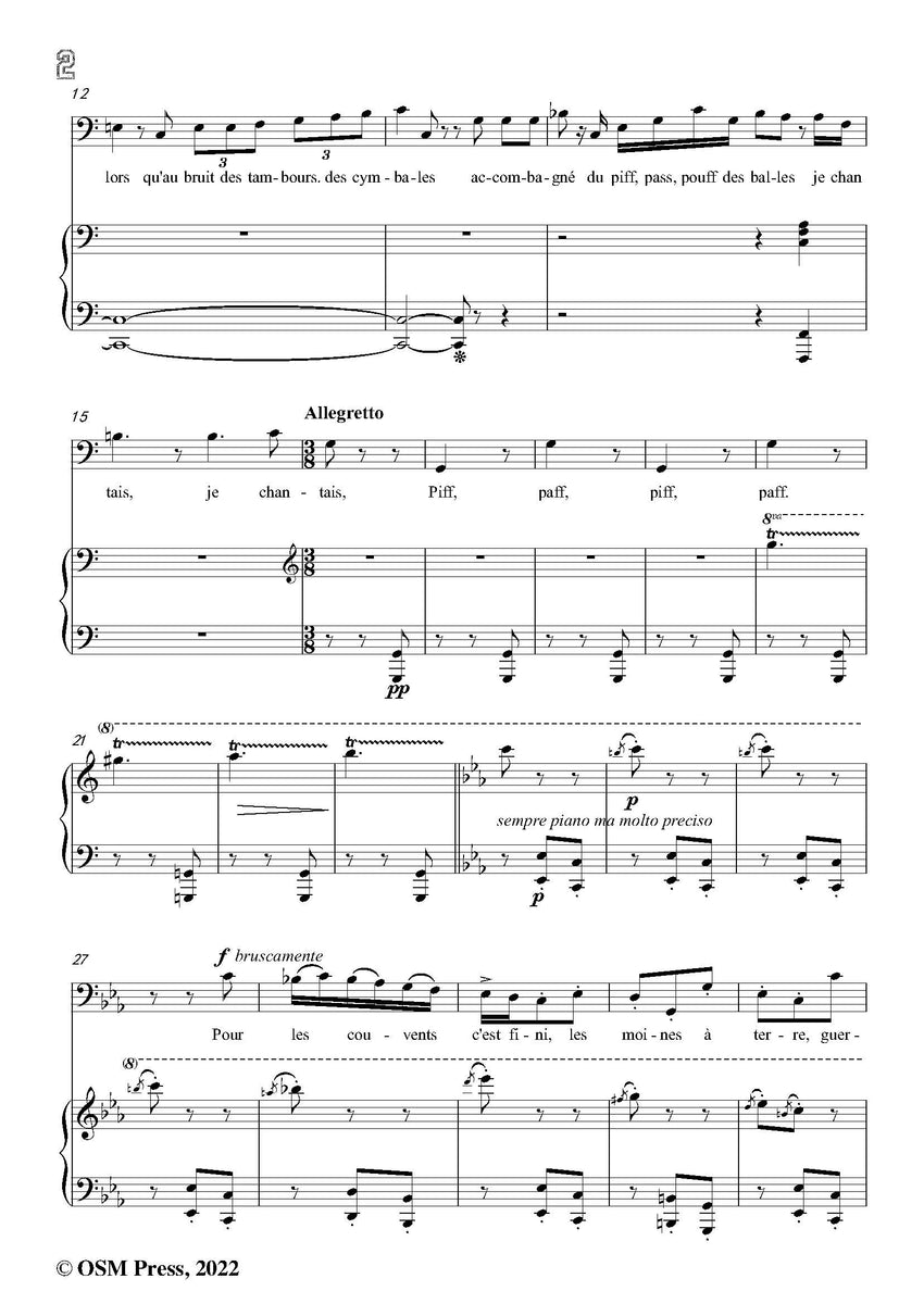 Meyerbeer Piff,Paff,from Les Huguenots,for Voice and Piano – Open Sheet ...