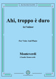 Monteverdi-Ahi, troppo è duro,from 'Il Balletto delle ingrate'