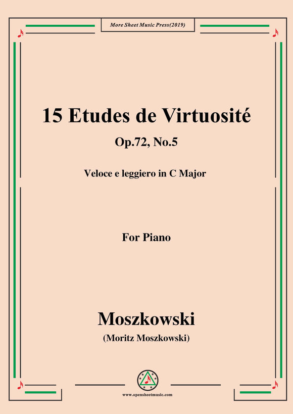 Moszkowski-15 Etudes de Virtuosité,Op.72,No.5,Veloce e leggiero in C Major