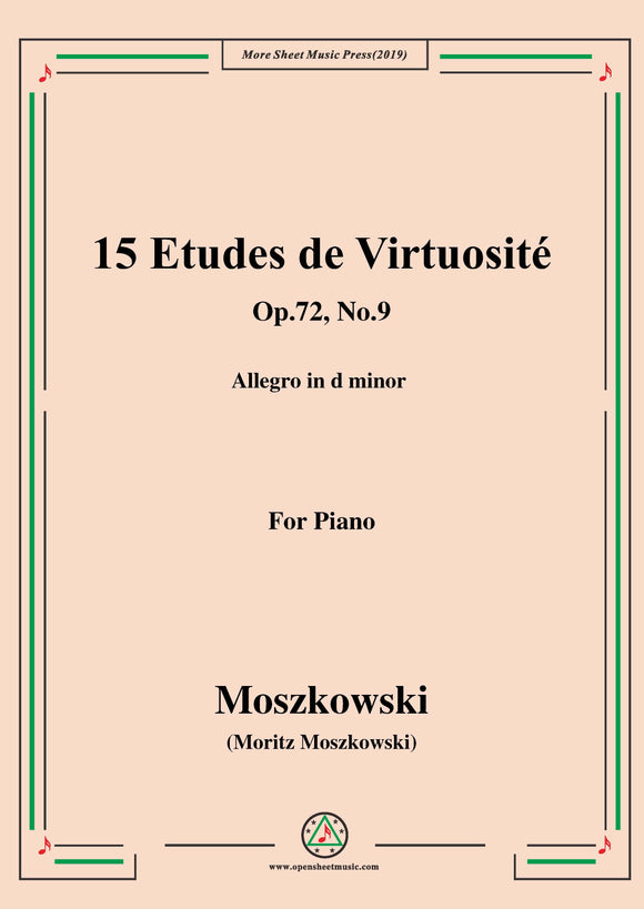Moszkowski-15 Etudes de Virtuosité,Op.72,No.9,Allegro in d minor