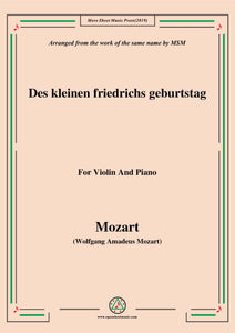 Mozart-Des kleinen friedrichs geburtstag