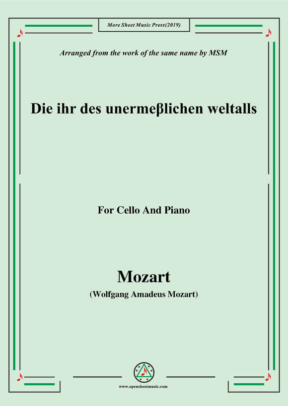Mozart-Die ihr des unermeβlichen weltalls