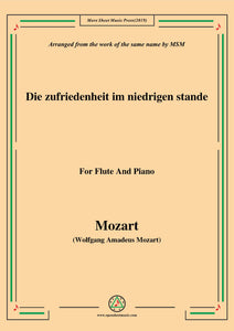 Mozart-Die zufriedenheit im niedrigen stande
