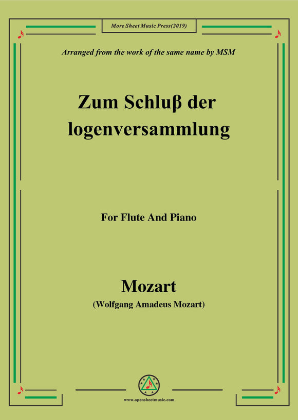 Mozart-Zum Schluβ der logenversammlung