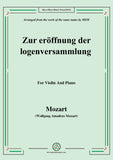Mozart-Zur eröffnung der logenversammlung