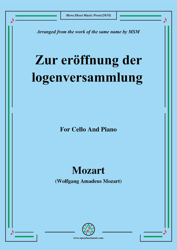 Mozart-Zur eröffnung der logenversammlung