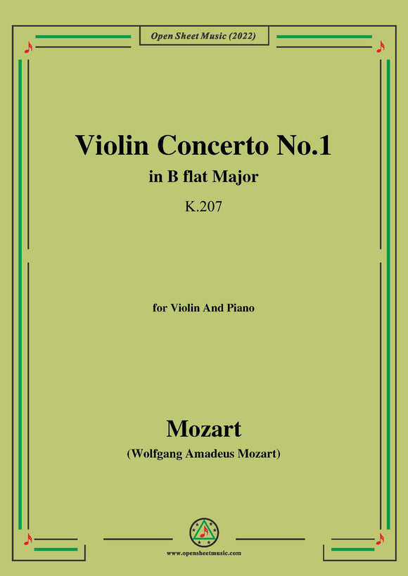 Mozart-Violin Concerto No.1 in B flat Major,K.207