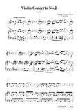 Mozart-Violin Concerto No.2 in D Major,K.211,for Violin and Piano