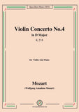 Mozart-Violin Concerto No.4 in D Major,K.218,for Violin and Piano