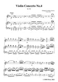 Mozart-Violin Concerto No.4 in D Major,K.218,for Violin and Piano