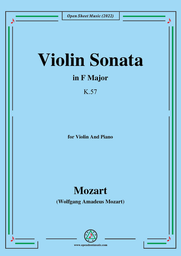 Mozart-Violin Sonata in F Major,K.57,for Violin&Piano