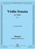 Mozart-Violin Sonata in F Major,K.57,for Violin&Piano