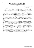 Mozart-Violin Sonata No.20,in C Major