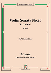 Mozart-Violin Sonata No.23,in D Major