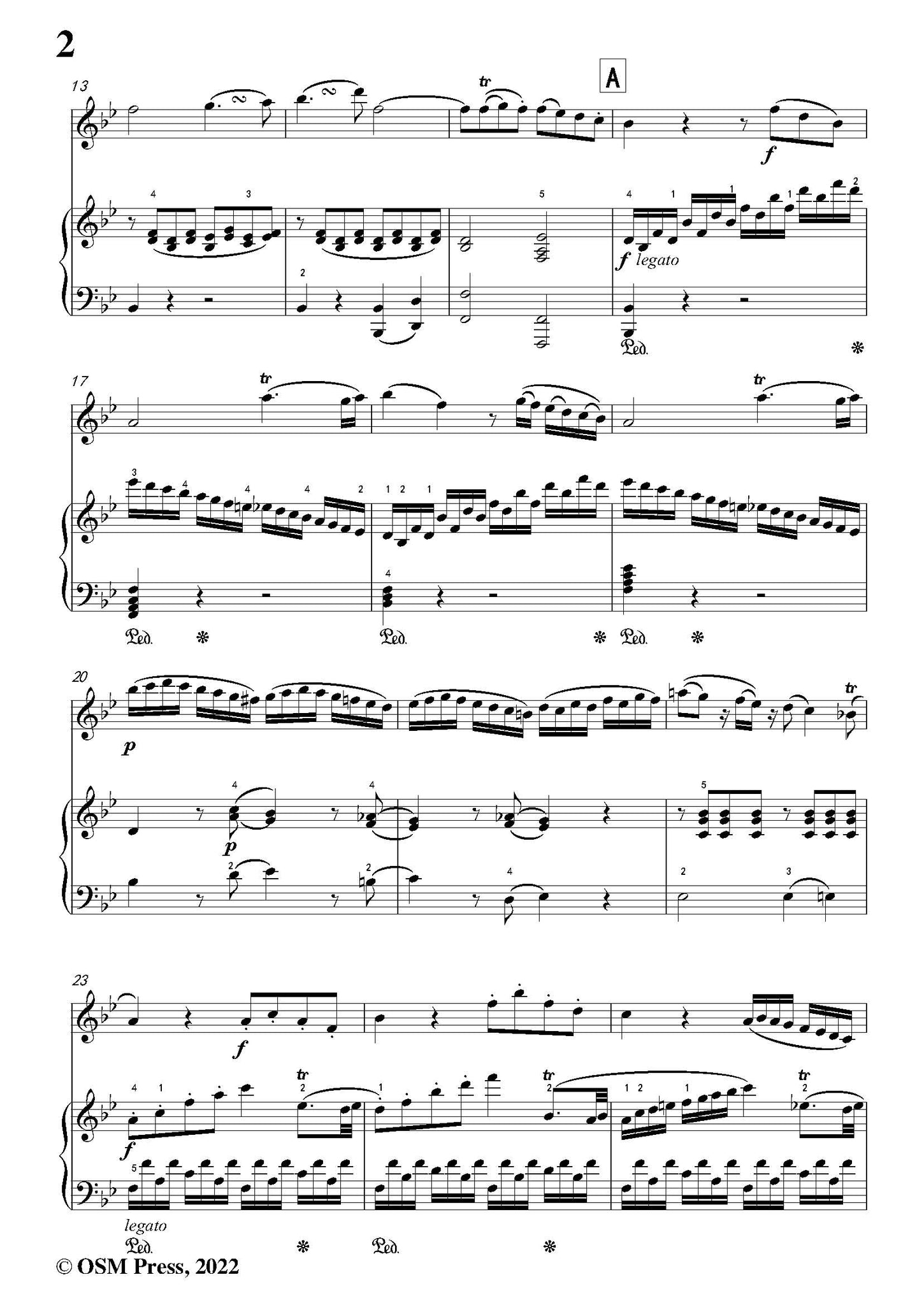 Mozart Violin Sonata No.26,in B flat Major – Open Sheet Music