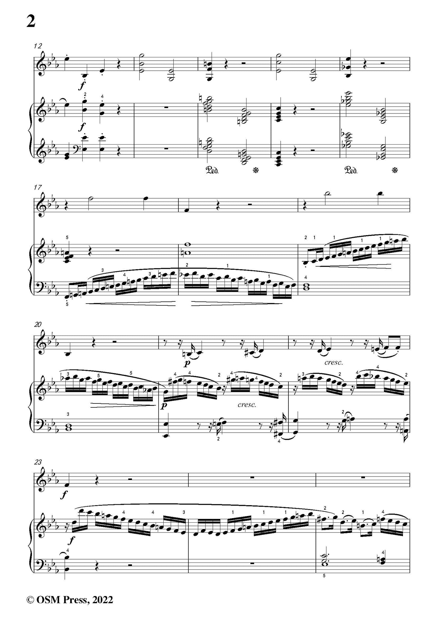 Mozart Violin Sonata No.28,in E flat Major – Open Sheet Music
