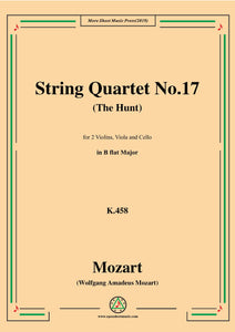 Mozart-String Quartet No.17 in B flat Major,The Hunt,K.458