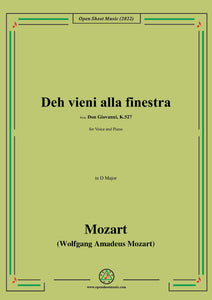 Mozart-Deh,vieni alla finestra,in D Major