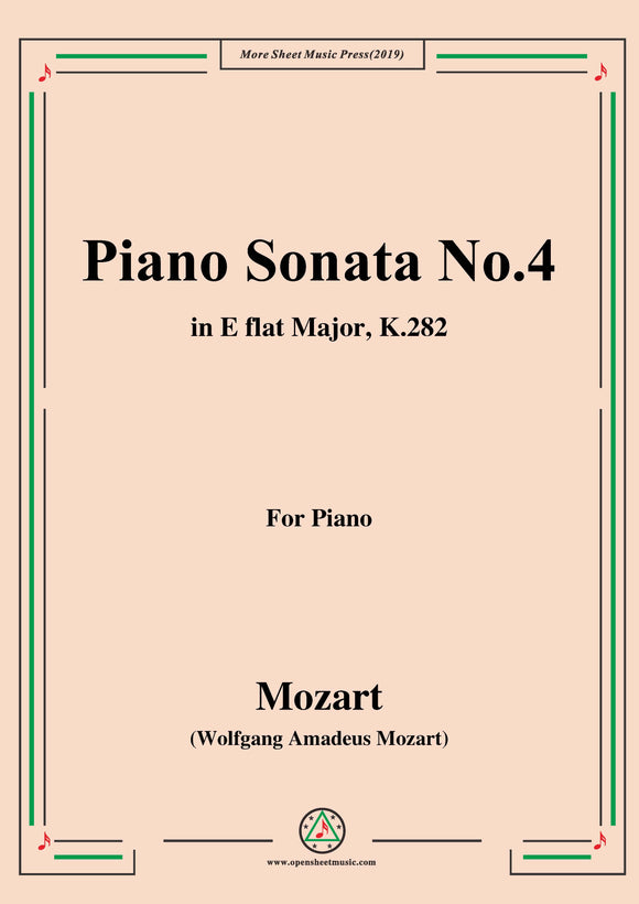Mozart-Piano Sonata No.4 in E flat Major,K.282