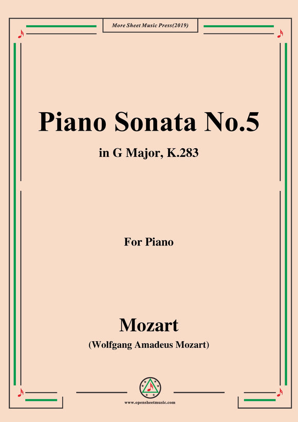 Mozart-Piano Sonata No.5 in G Major,K.283