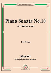 Mozart-Piano Sonata No.10 in C Major,K.330