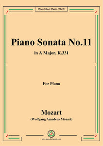 Mozart-Piano Sonata No.11 in A Major,K.331